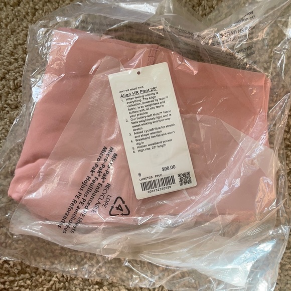 Lululemon Align Hr Pant 25 Pink Puff 